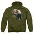 HOBBIT/LEGOLAS GREENLEAF - ADULT PULLOVER HOODIE - MILITARY GREEN