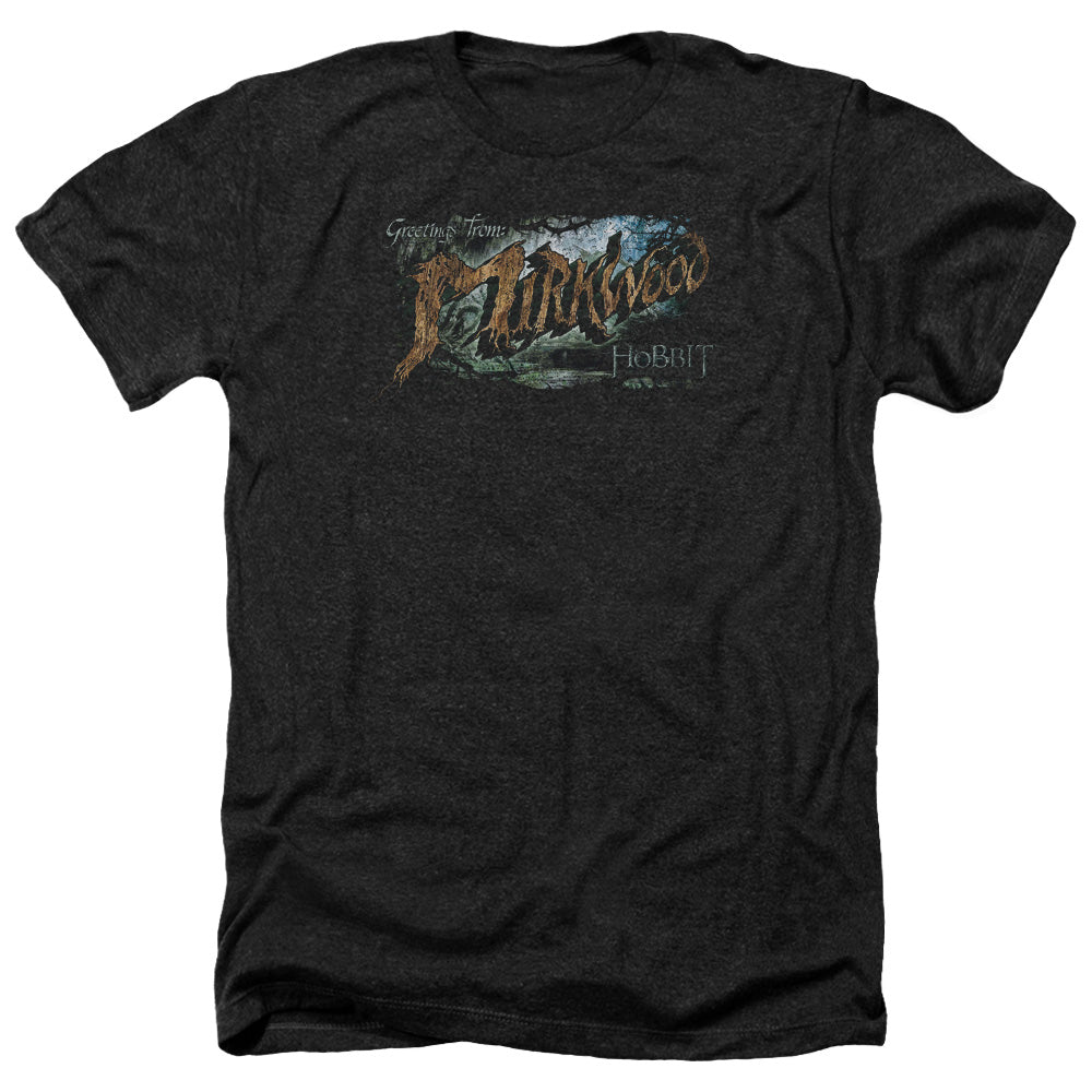 HOBBIT/GREETINGS FROM MIRKWOOD - ADULT HEATHER - BLACK