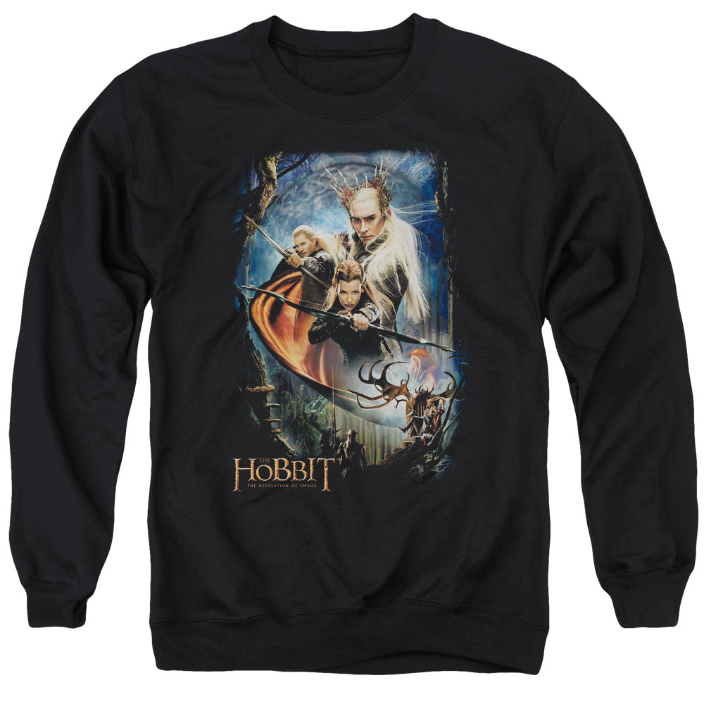 HOBBIT/THRANDUIL&#39;S REALM - ADULT CREWNECK SWEATSHIRT - BLACK