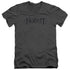 HOBBIT/ORNATE LOGO - S/S ADULT V-NECK 30/1 - CHARCOAL