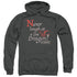 HOBBIT/NEVER LAUGH - ADULT PULLOVER HOODIE - CHARCOAL