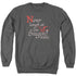 HOBBIT/NEVER LAUGH - ADULT CREWNECK SWEATSHIRT - CHARCOAL