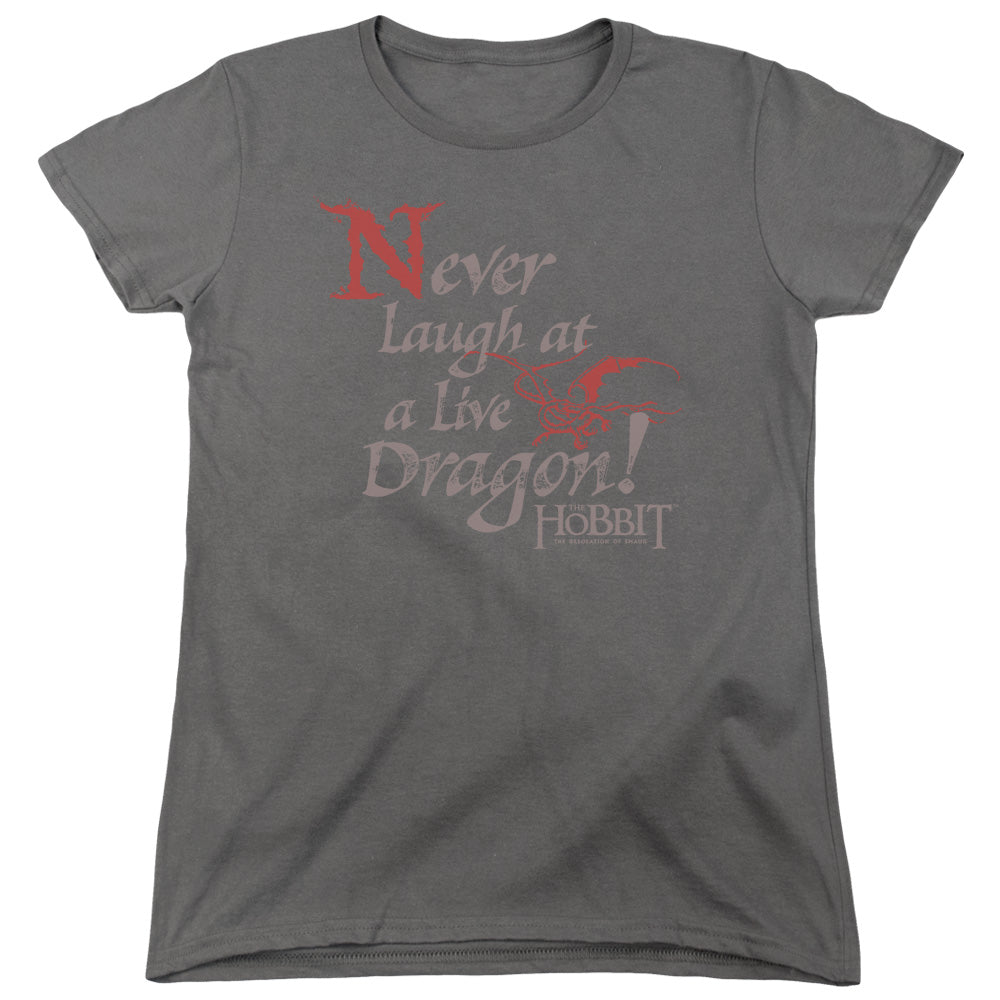 HOBBIT/NEVER LAUGH - S/S WOMENS TEE - CHARCOAL