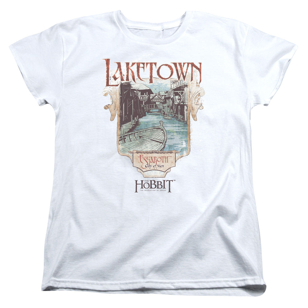 HOBBITLAKETOWN - S/S WOMENS TEE - WHITE