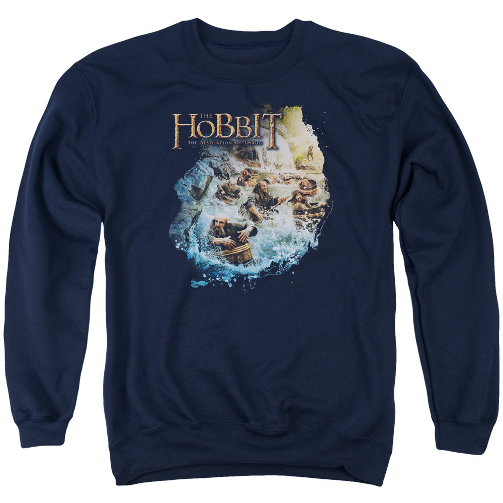 HOBBIT/BARRELING DOWN - ADULT CREWNECK SWEATSHIRT - NAVY