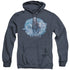 HOBBIT/TANGLED WEB - ADULT HEATHER HOODIE - NAVY