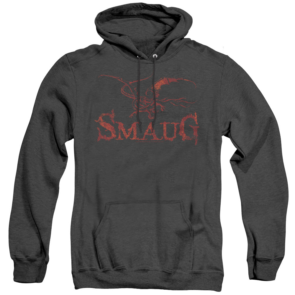 HOBBIT/DRAGON - ADULT HEATHER HOODIE - BLACK