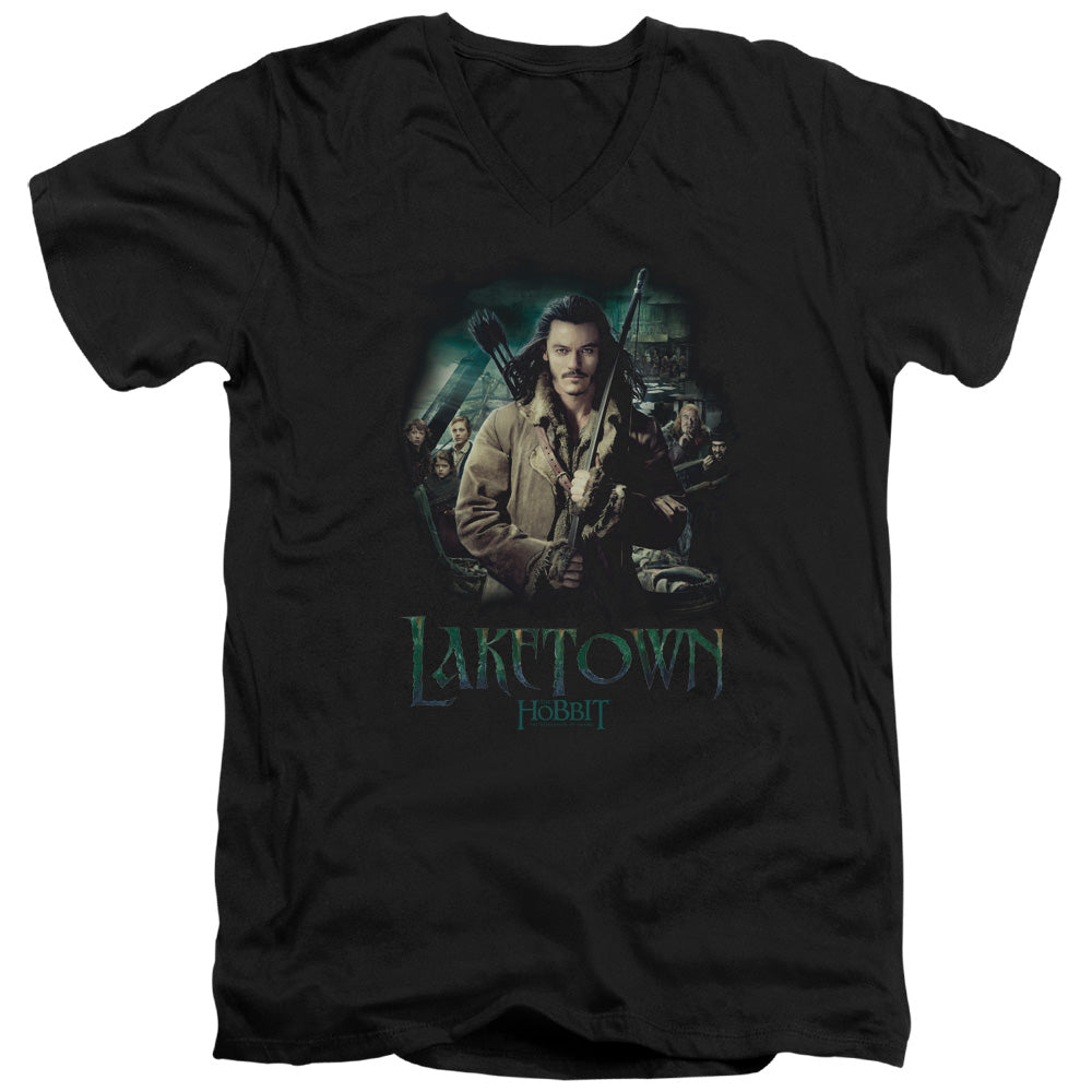 HOBBIT/PROTECTOR - S/S ADULT V-NECK 30/1 - BLACK