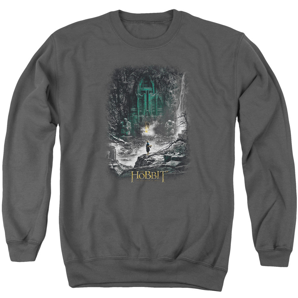 HOBBIT/SECOND THOUGHTS - ADULT CREWNECK SWEATSHIRT - CHARCOAL