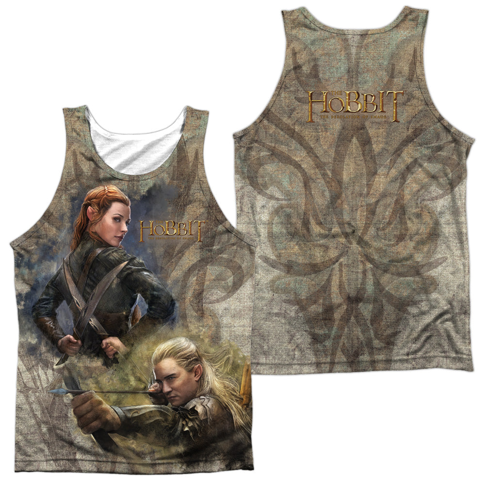 HOBBIT/ELVES (FRONT/BACK PRINT) - ADULT POLY TANK TOP - MULTI
