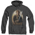 THE HOBBIT/BILBO AND STING - ADULT HEATHER HOODIE - BLACK