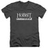 HOBBIT/WALKING LOGO - S/S ADULT V-NECK 30/1 - CHARCOAL