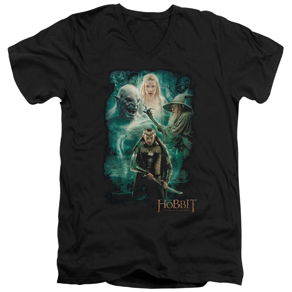 HOBBIT/ELRONDS CREW - S/S ADULT V-NECK 30/1 - BLACK