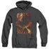 HOBBIT/SMOLDER - ADULT HEATHER HOODIE - BLACK