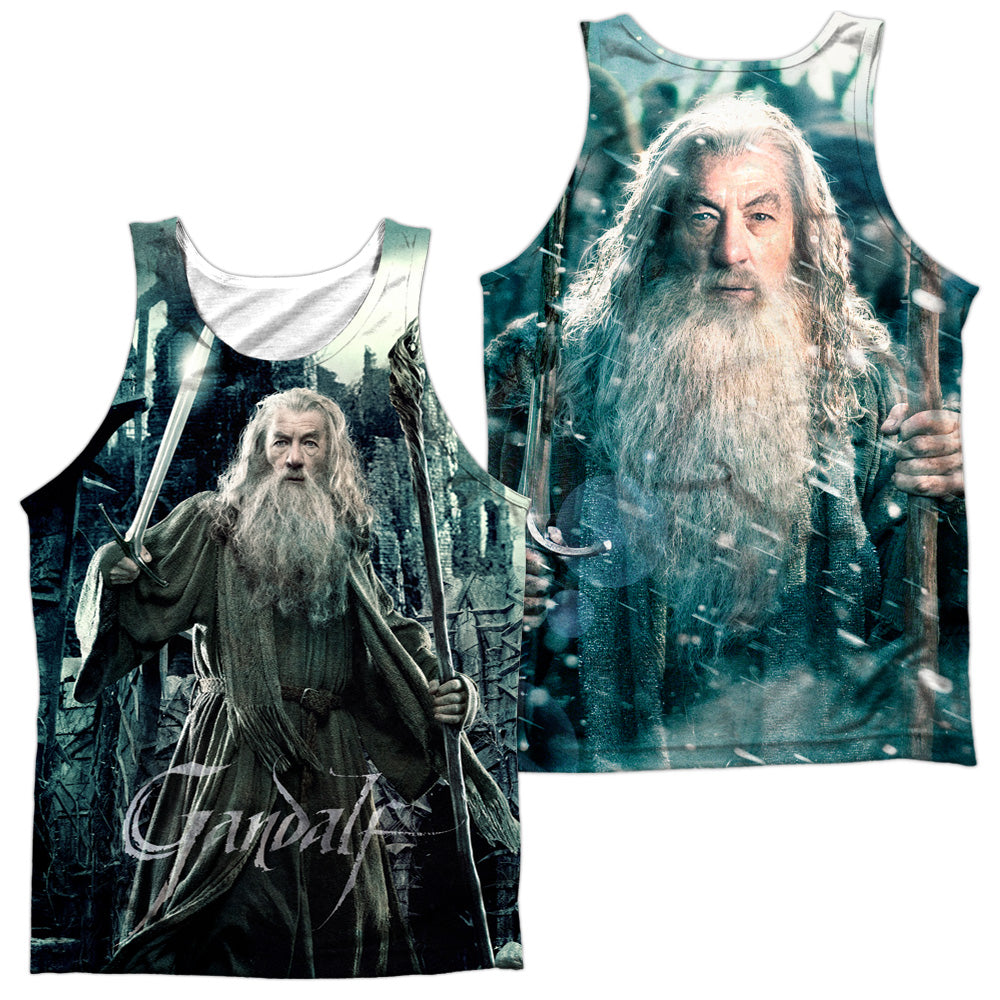 HOBBIT/WIZARD (FRONT/BACK PRINT) - ADULT POLY TANK TOP - MULTI