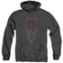 HOBBIT/EVILS HELM - ADULT HEATHER HOODIE - BLACK