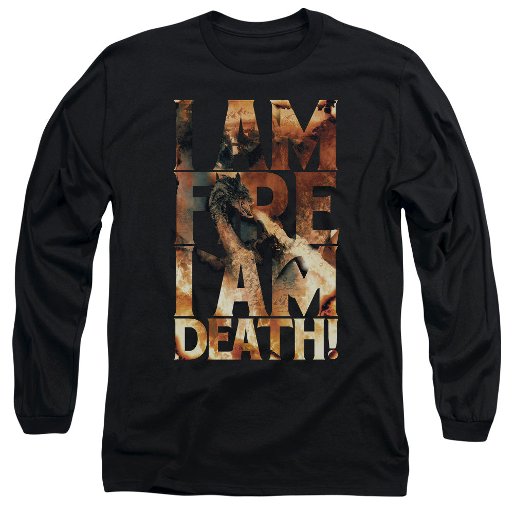 HOBBIT/I AM FIRE -  L/S ADULT 18/1  - BLACK