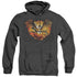 HOBBIT/REIGN IN FLAME - ADULT HEATHER HOODIE - BLACK