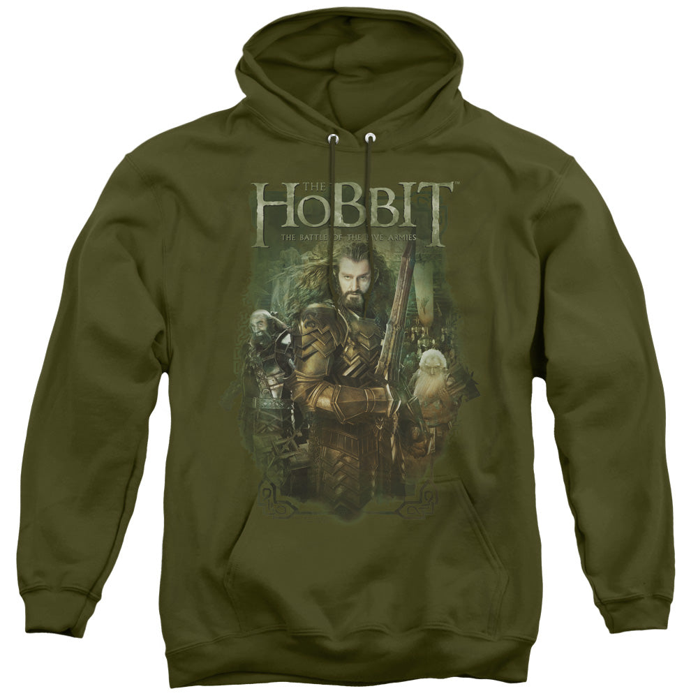 HOBBIT/THORIN AND COMPANY - ADULT PULLOVER HOODIE - MILITARY GREEN
