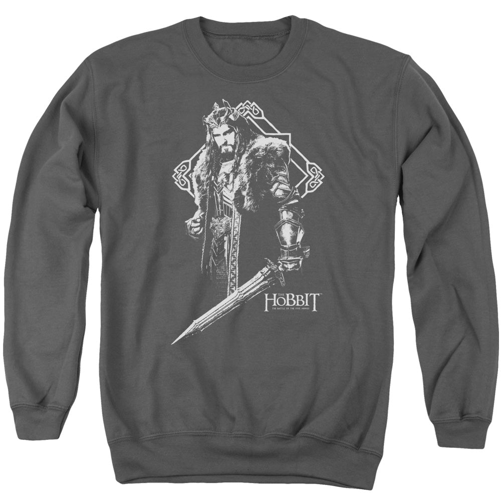 HOBBIT/KING THORIN - ADULT CREWNECK SWEATSHIRT - CHARCOAL