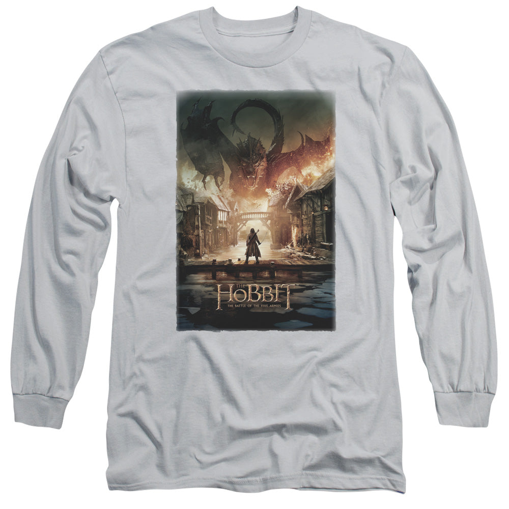 THE HOBBIT/SMAUG POSTER -  L/S ADULT 18/1  - SILVER