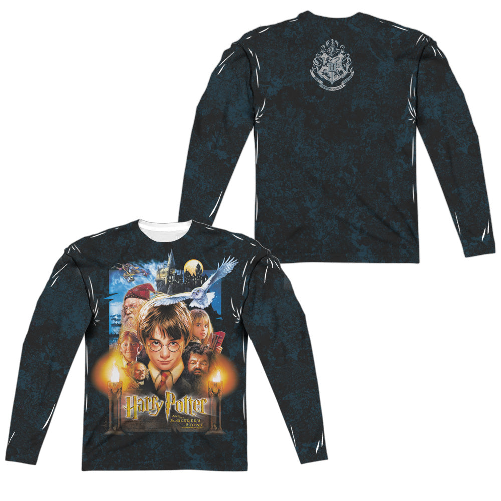 HARRY POTTER/THE BEGINNING (FRONT/BACK PRINT) - L/S ADULT POLY CREW  - MULTI