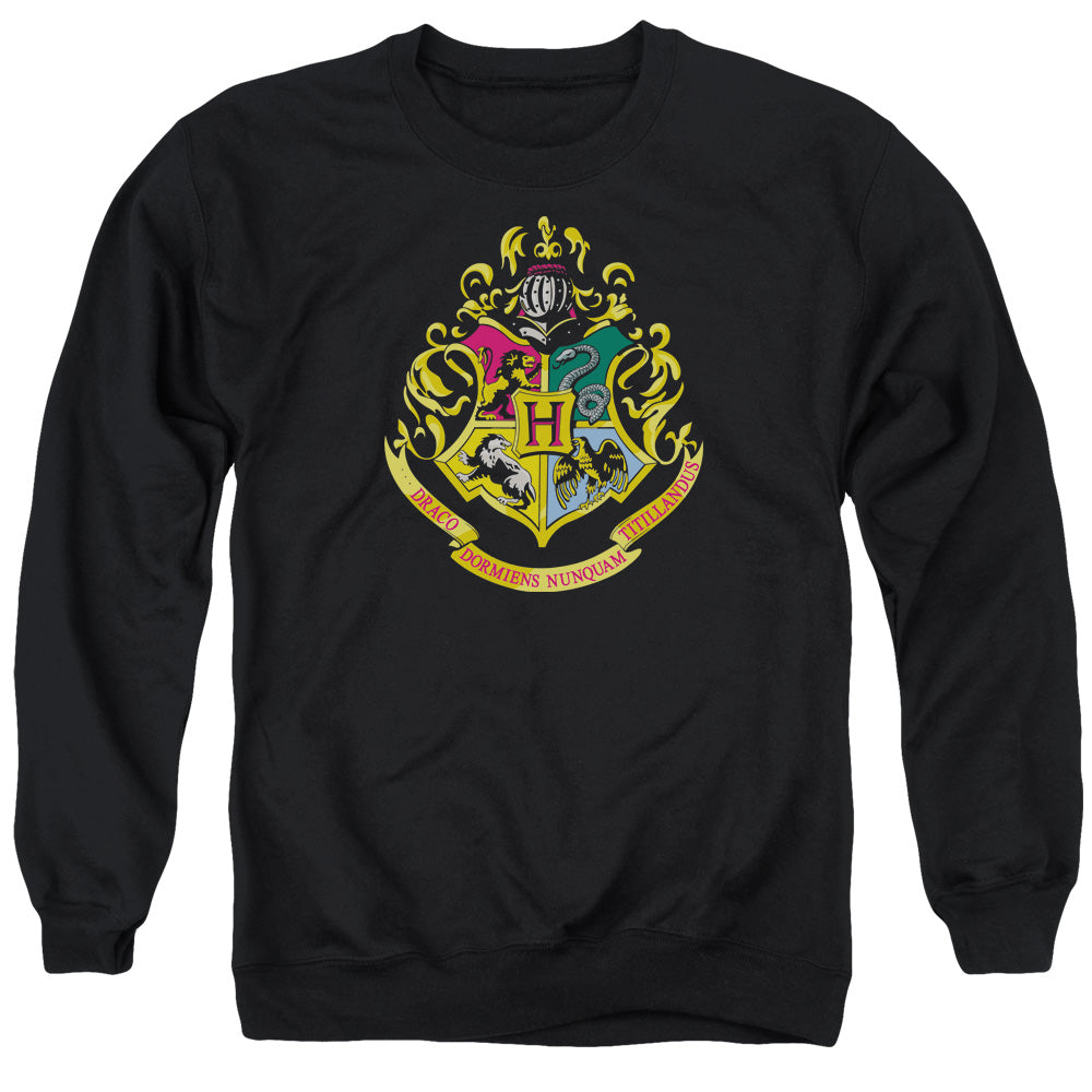 HARRY POTTER/HOGWARTS CREST - ADULT CREWNECK SWEATSHIRT - BLACK