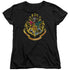 HARRY POTTER/HOGWARTS CREST - S/S WOMENS TEE - BLACK
