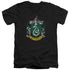 HARRY POTTER/SLYTHERIN CREST - S/S ADULT V-NECK 30/1 - BLACK