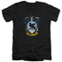 HARRY POTTER/RAVENCLAW CREST - S/S ADULT V-NECK 30/1 - BLACK