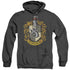 HARRY POTTER/HUFFLEPUFF CREST - ADULT HEATHER HOODIE - BLACK
