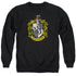 HARRY POTTER/HUFFLEPUFF CREST - ADULT CREWNECK SWEATSHIRT - BLACK