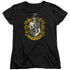 HARRY POTTER/HUFFLEPUFF CREST - S/S WOMENS TEE - BLACK
