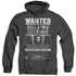 HARRY POTTER/WANTED BELLATRIX - ADULT HEATHER HOODIE - BLACK