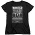 HARRY POTTER/WANTED BELLATRIX - S/S WOMENS TEE - BLACK