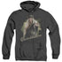 HARRY POTTER/DUMBLEDORE WAND - ADULT HEATHER HOODIE - BLACK