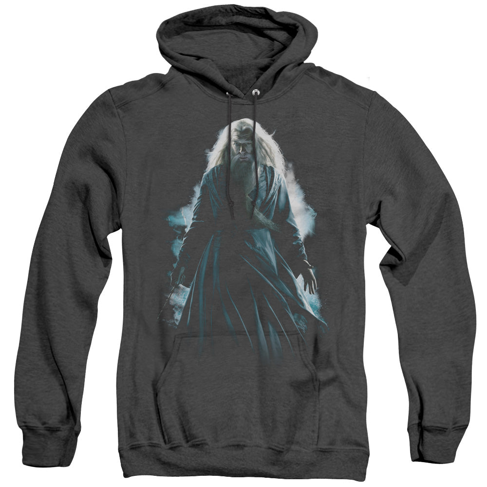 HARRY POTTER/DUMBLEDORE BURST - ADULT HEATHER HOODIE - BLACK