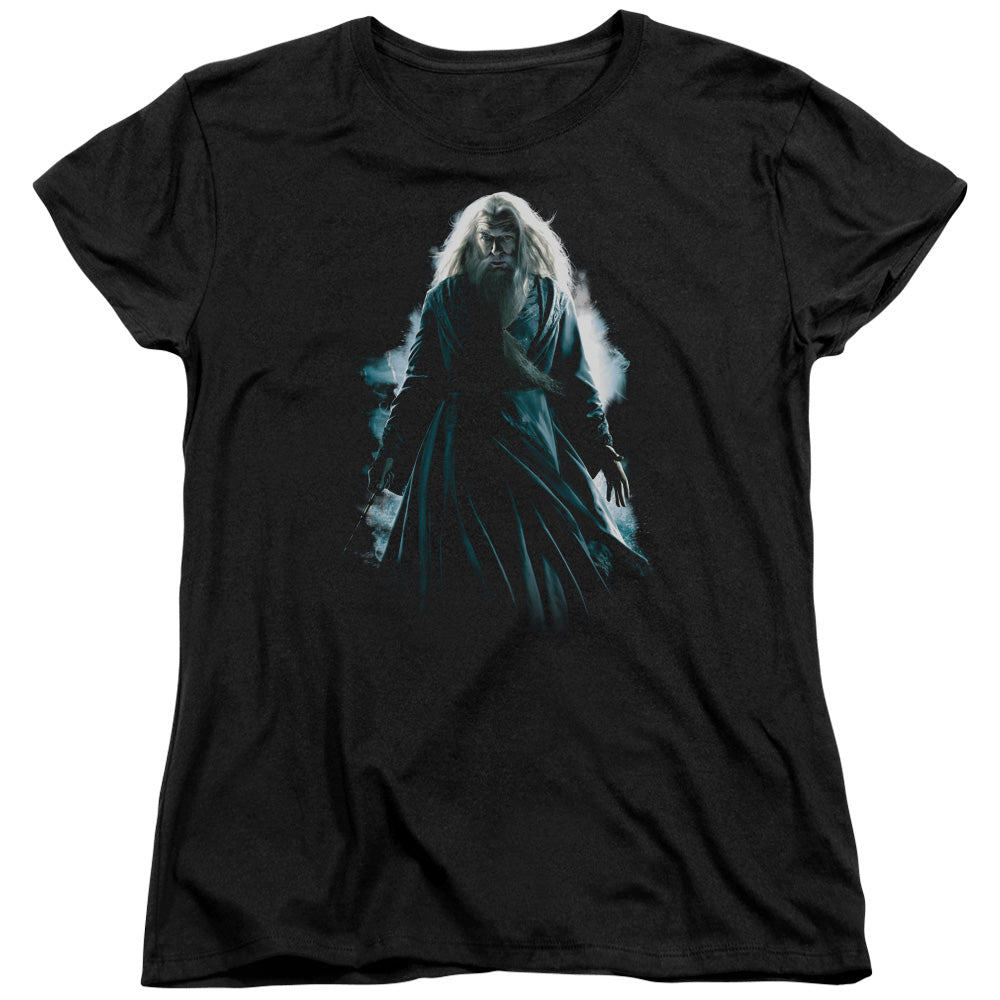 HARRY POTTER/DUMBLEDORE BURST - S/S WOMENS TEE - BLACK