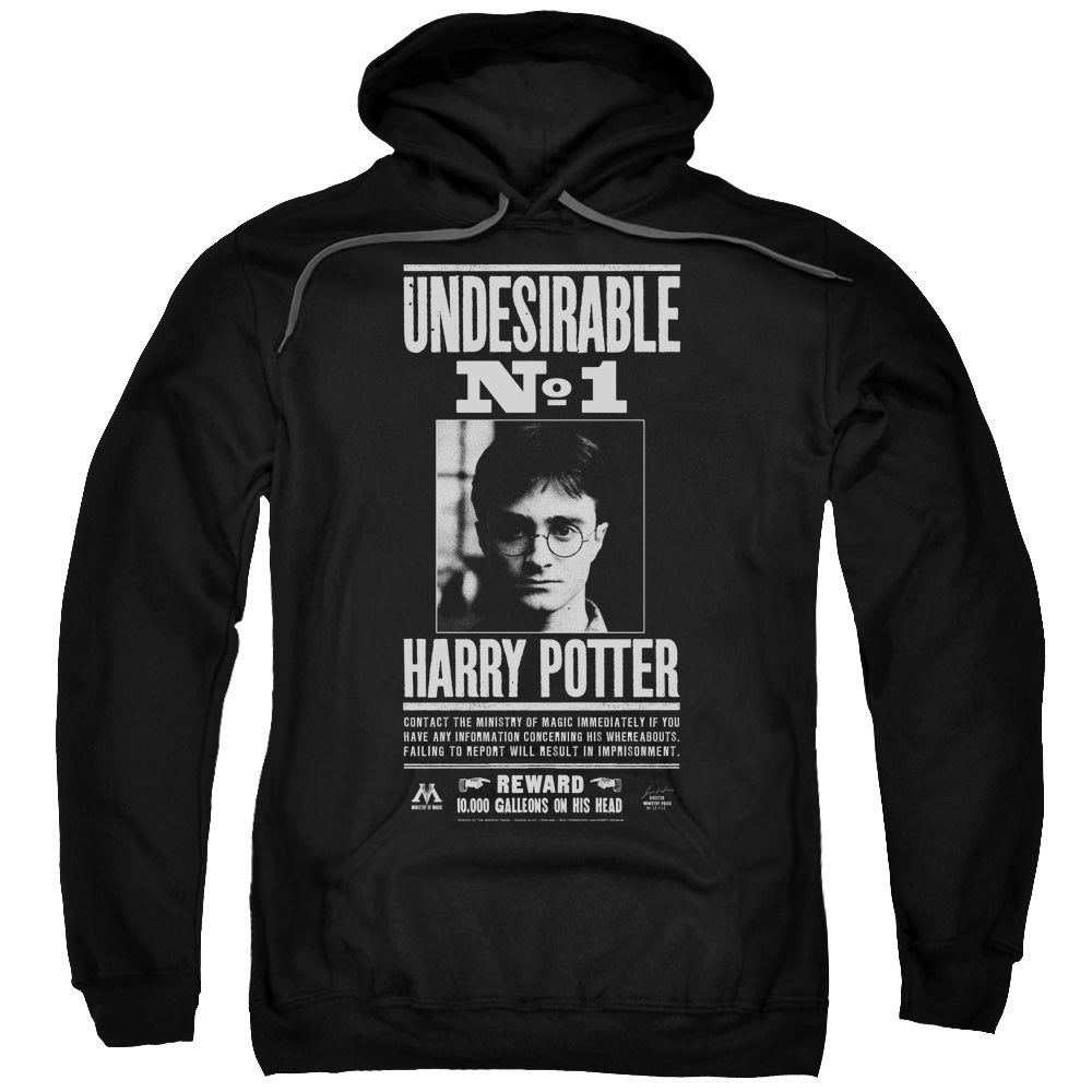 HARRY POTTER/UNDESIRABLE NO 1 - ADULT PULLOVER HOODIE - BLACK