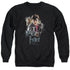 HARRY POTTER/DEATHLY HOLLOWS CAST - ADULT CREWNECK SWEATSHIRT - BLACK