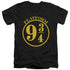 HARRY POTTER/9 3/4 - S/S ADULT V-NECK 30/1 - BLACK