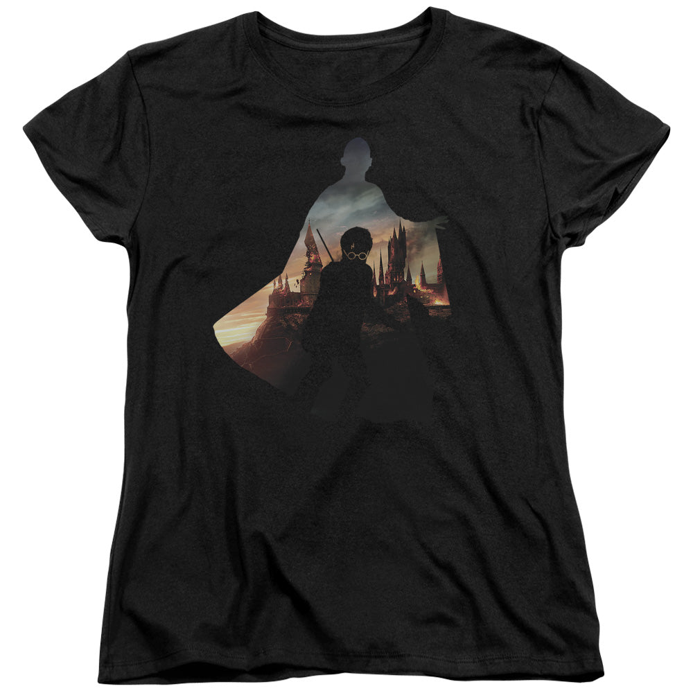 HARRY POTTER/VOLDEMORT LOOMS - S/S WOMENS TEE - BLACK