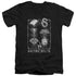 HARRY POTTER/HORCRUX SYMBOLS - S/S ADULT V-NECK 30/1 - BLACK