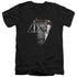 HARRY POTTER/NOWHERE IS SAFE - S/S ADULT V-NECK 30/1 - BLACK