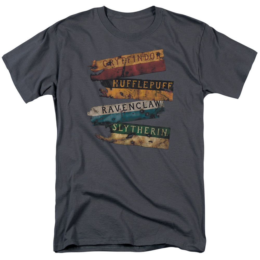 HARRY POTTER/BURNT BANNERS - S/S ADULT 18/1 - CHARCOAL