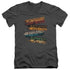 HARRY POTTER/BURNT BANNERS - S/S ADULT V-NECK 30/1 - CHARCOAL