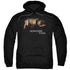 HARRY POTTER/BURNING HOGWARTS - ADULT PULLOVER HOODIE - BLACK