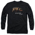 HARRY POTTER/BURNING HOGWARTS -  L/S ADULT 18/1  - BLACK