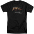 HARRY POTTER/BURNING HOGWARTS - S/S ADULT TALL 18/1 - BLACK