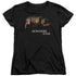 HARRY POTTER/BURNING HOGWARTS - S/S WOMENS TEE - BLACK